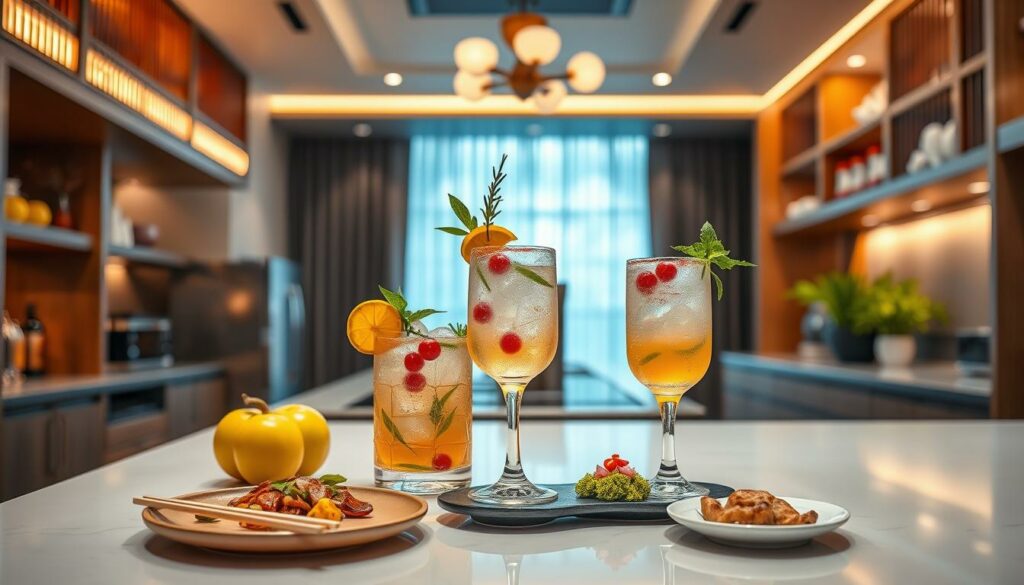 Suanmeitang-Cocktails in der modernen chinesischen Küche