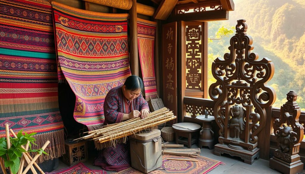 Traditionelles Handwerk der Tujia