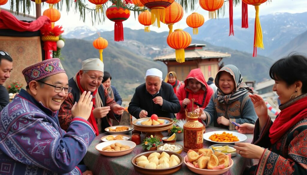 Zentralasiatische Traditionen beim Dunganischen Neujahr